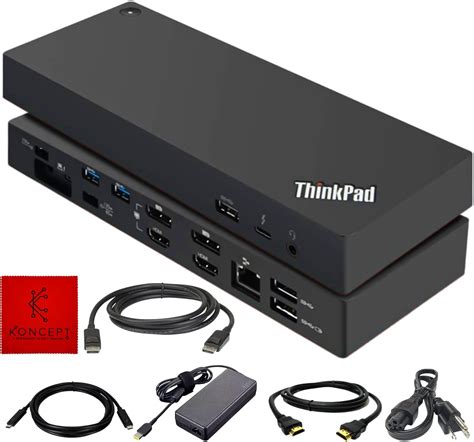 LENOVO ThinkPad Hybrid USB-C with USB-A Dock|Support for 2xMonitors|2xDP|2xHDMI|1xUSB-C|3xUSB 3.1|2xUSB 2.0|RJ45|AudioComboPort